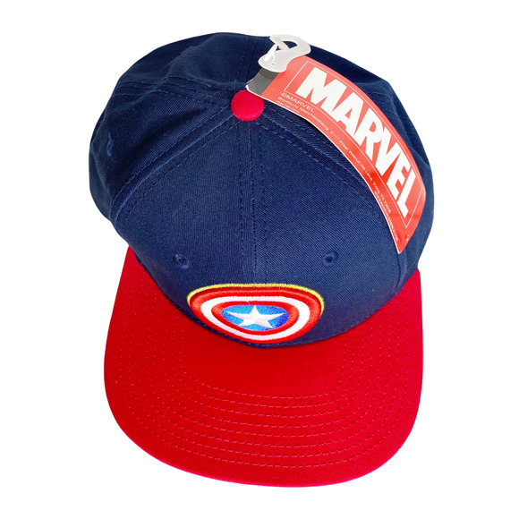 NWT Marvel Captain America Shield Flat Bill Hat OSFM - Picture 2 of 6
